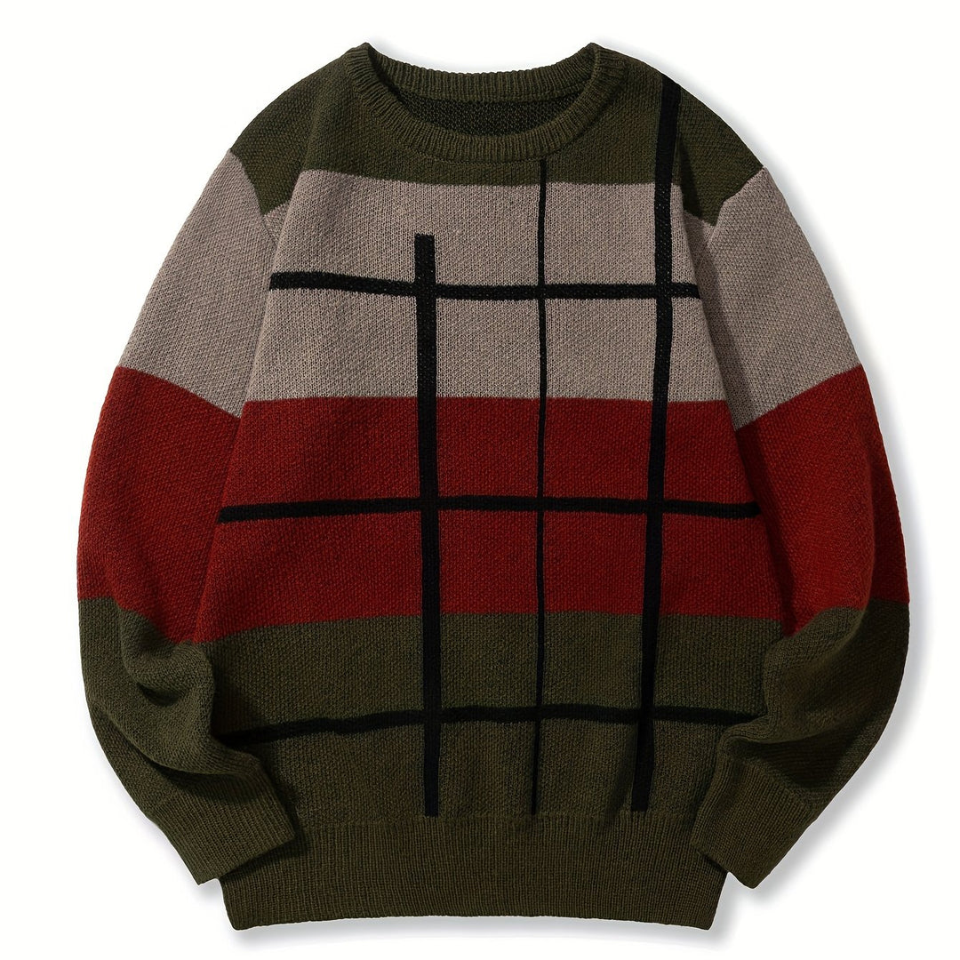 Percy | Color Block Knit Sweater