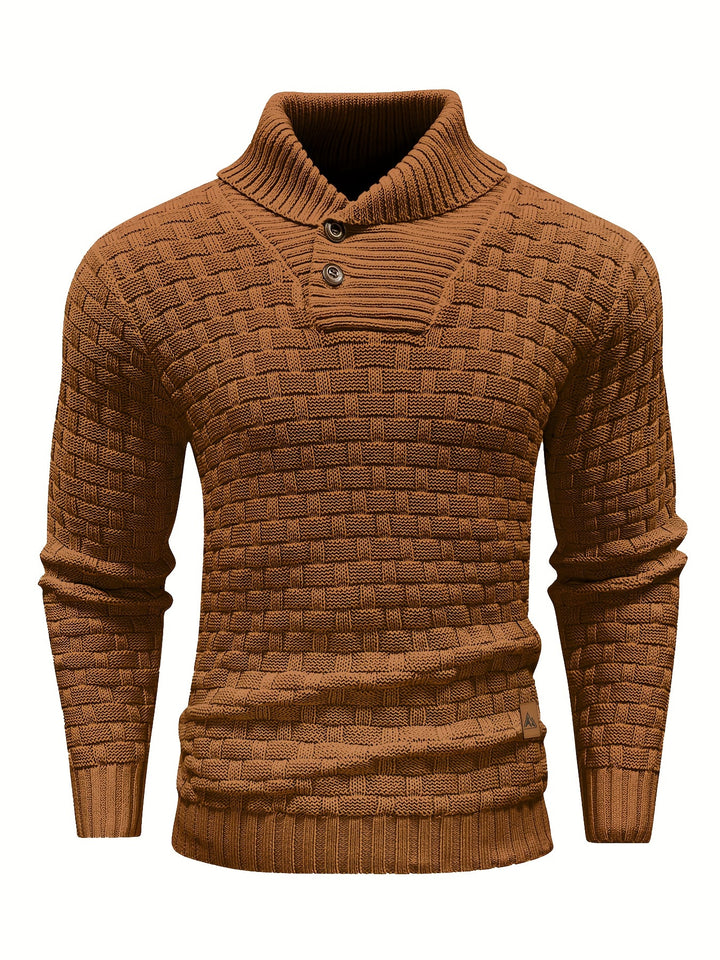Alistair | Textured Shawl-Collar Sweater