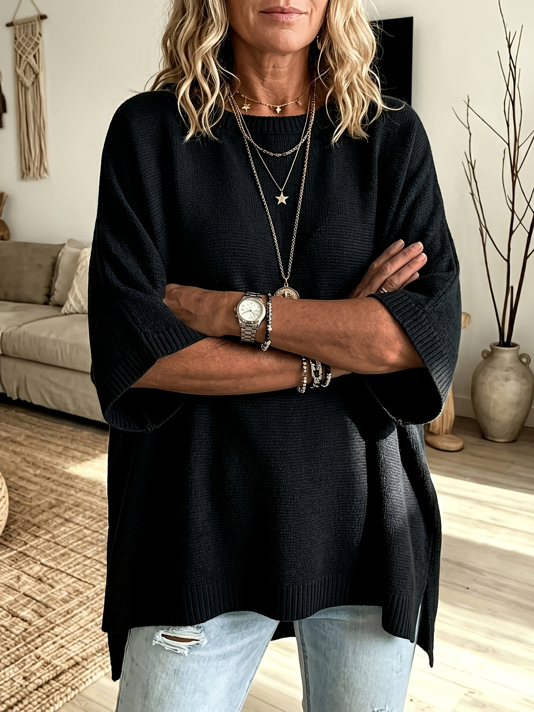 Arlene | Relaxed Batwing Sweater