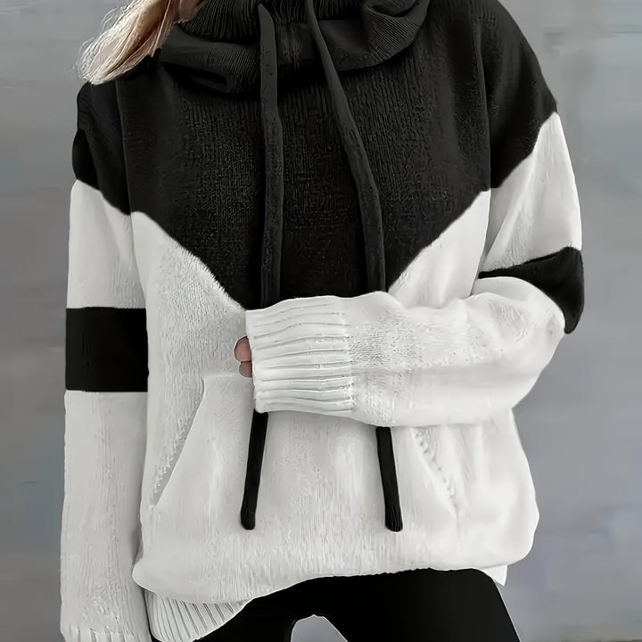 Gretchen | Color-Block Hooded Pullover