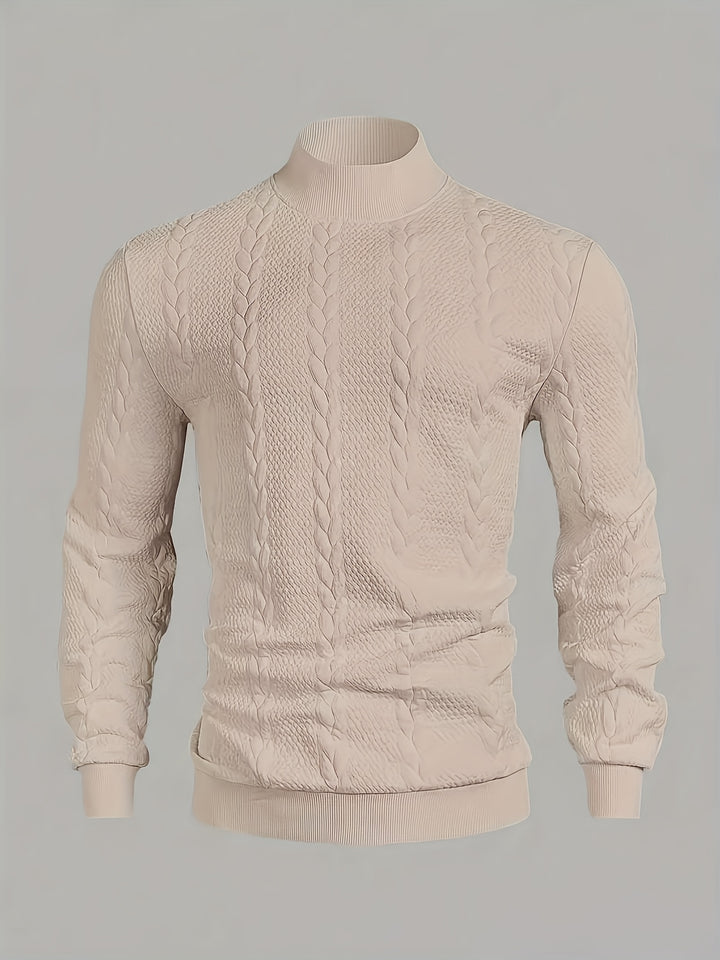 Merritt | Textured High-Neck Sweatshirt
