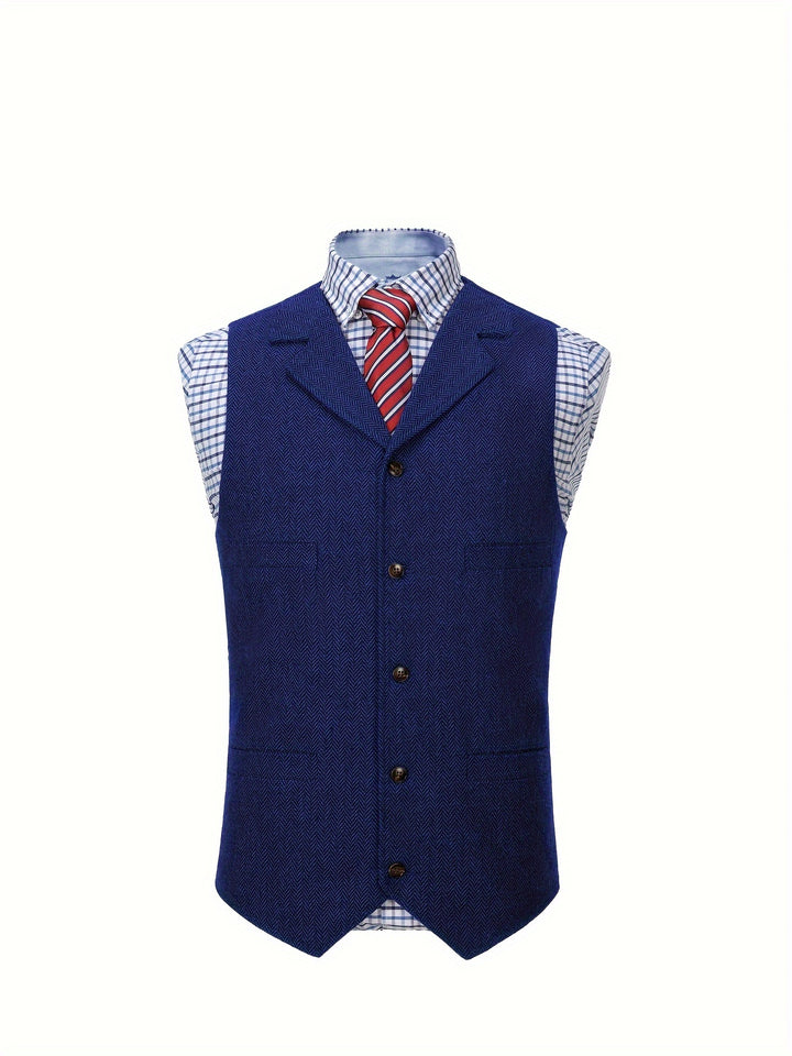 Colton | Heritage Herringbone Vest