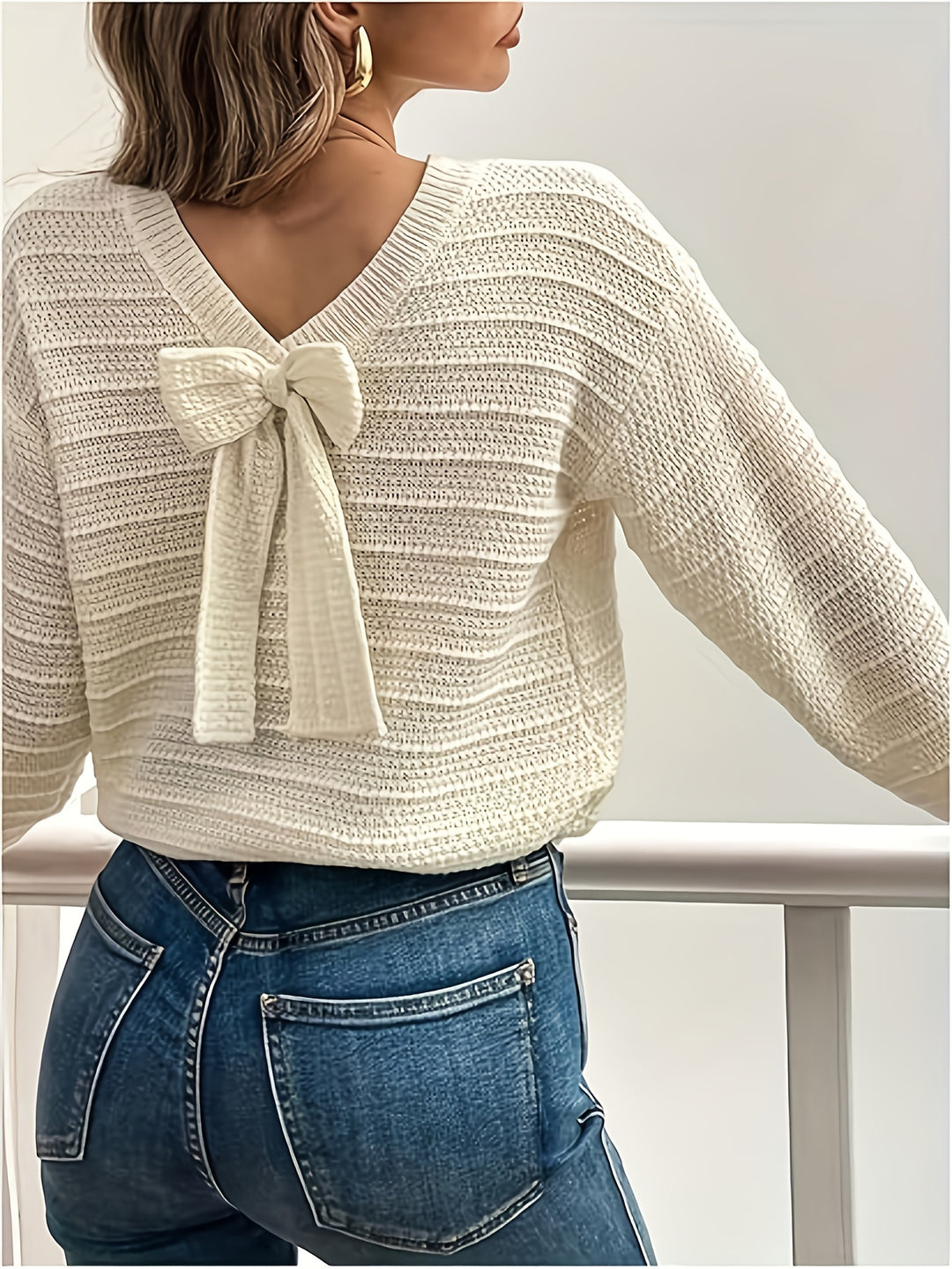 Imogen | Bow-Detail Knit Sweater