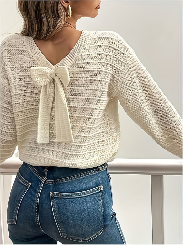 Imogen | Bow-Detail Knit Sweater