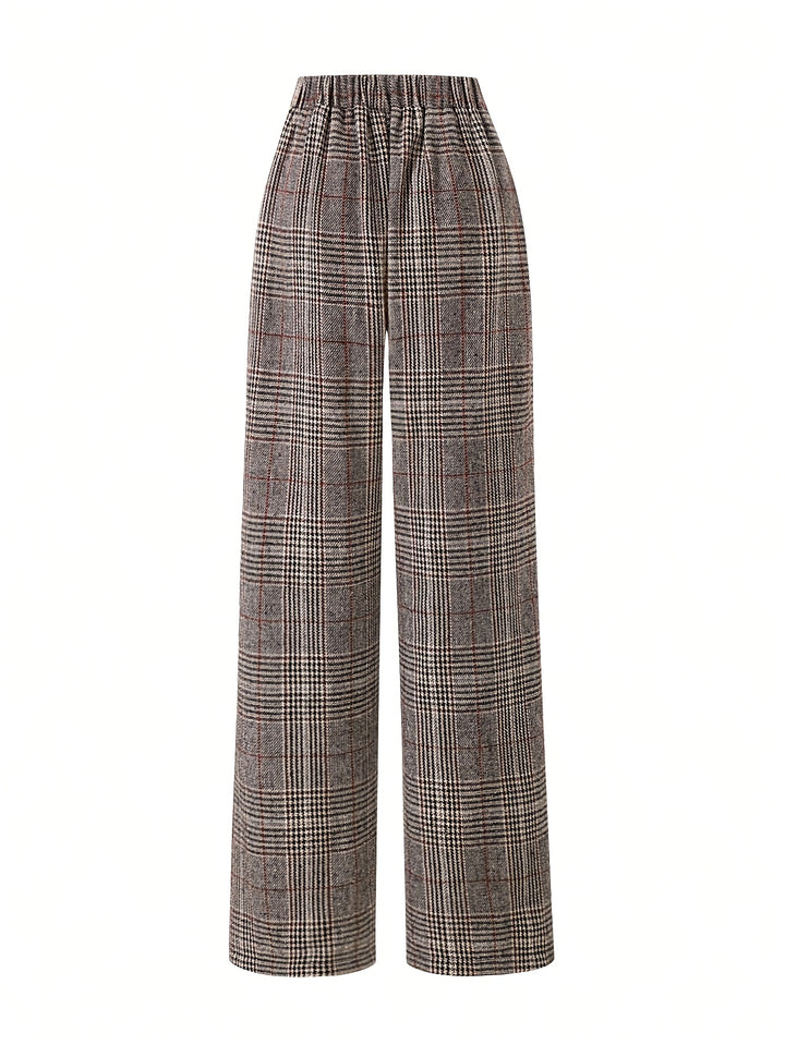 Matilda | Wide-Leg Plaid Trousers