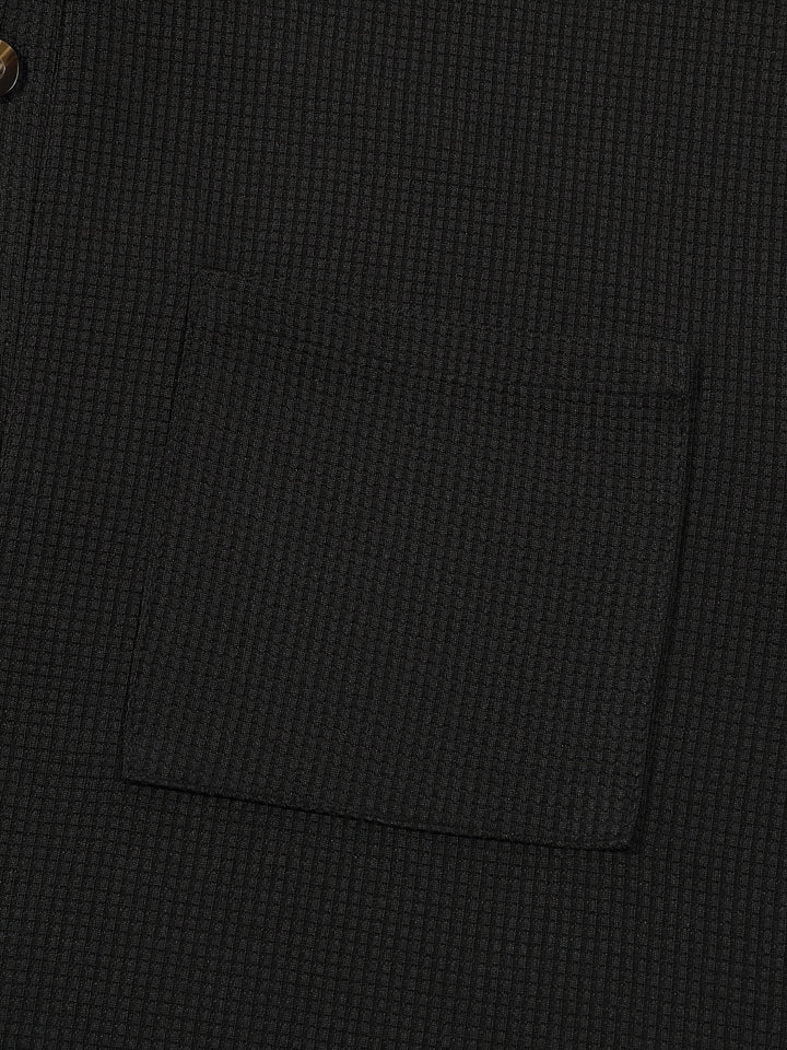 Jonathan | Textured Long Sleeve Henley Shirt
