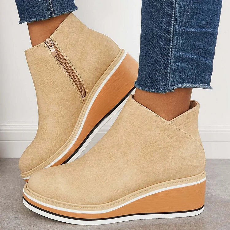 Odessa | Sleek Platform Ankle Boots