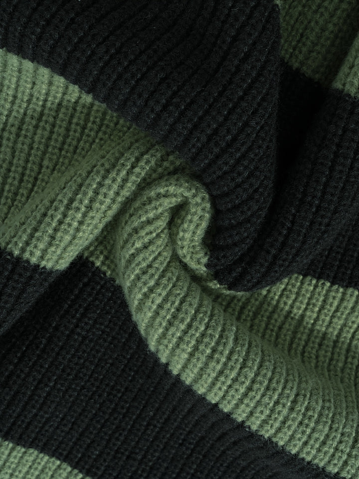 Sawyer | Color-Blocked Button-Neck Sweater