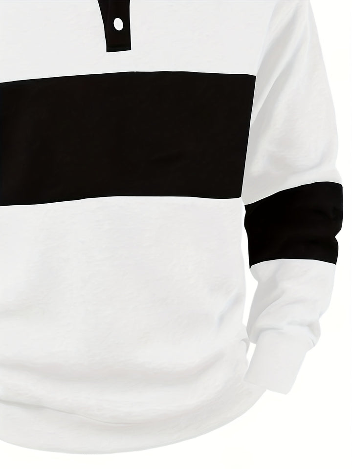 Grayson | Colour-Block Long Sleeve Polo Shirt