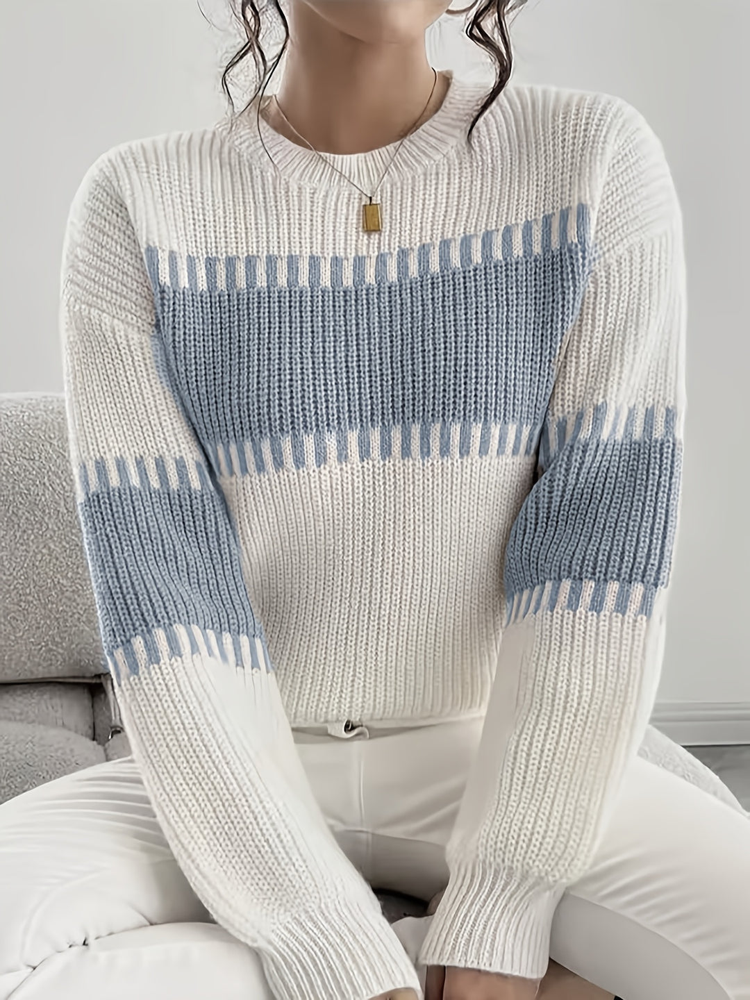 Adelaide | Colour-Block Striped Sweater