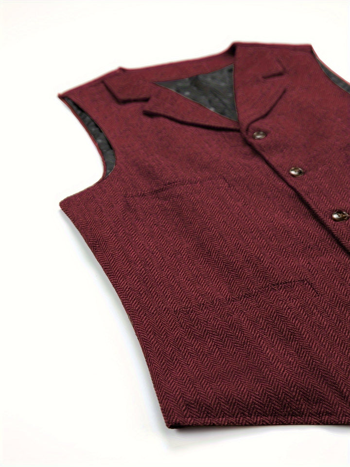Colton | Heritage Herringbone Vest