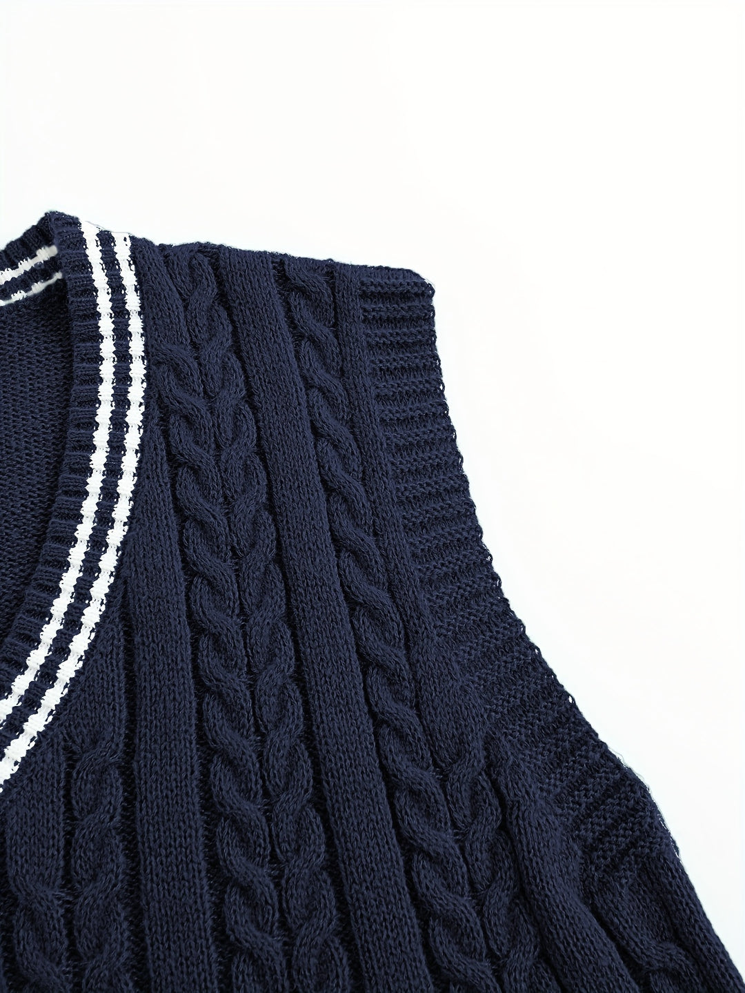 Gideon | Cable-Knit V-Neck Sweater Vest