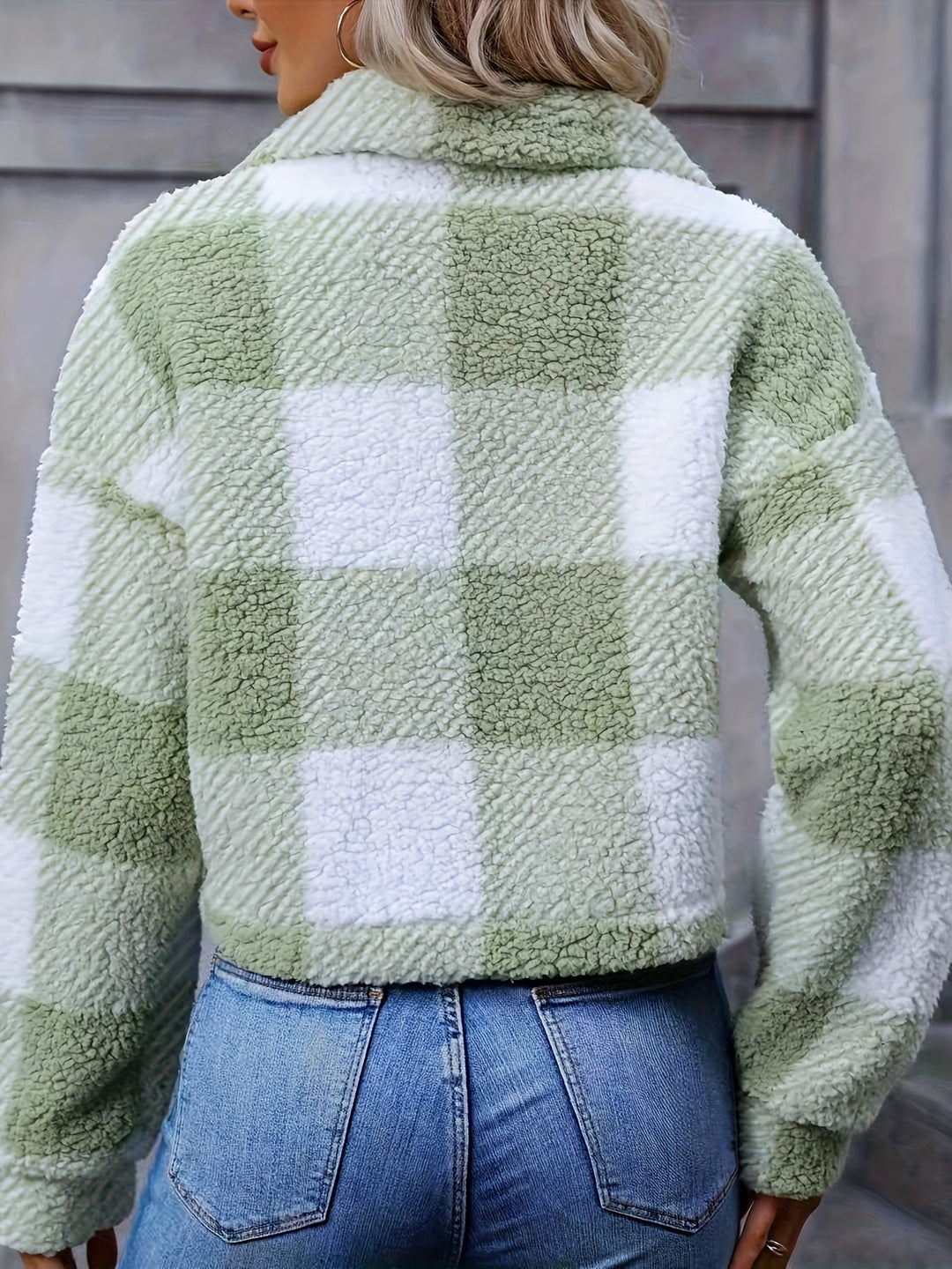 Marnie | Cozy Cropped Plaid Jacket
