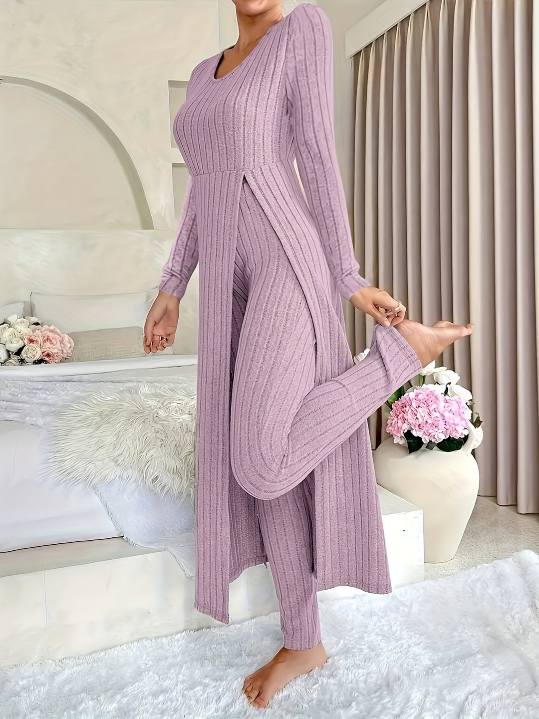 Marina | Ribbed Lounge Two-Piece Set