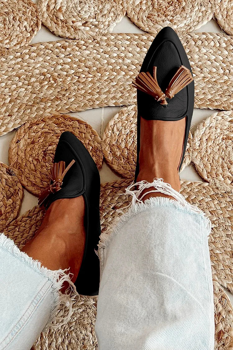 Kaylee Pointed Tassel Loafers