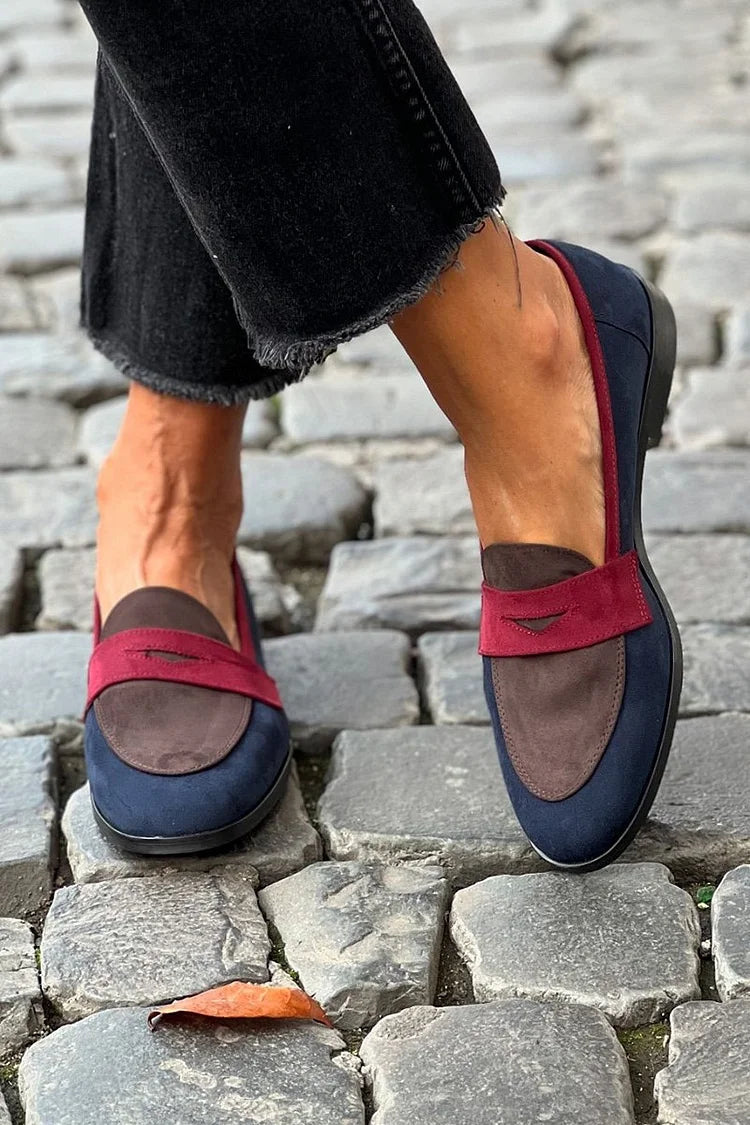 Jane Stylish Color Block Loafers