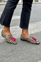 Kendall | Classic Animal Print Fringes Loafer