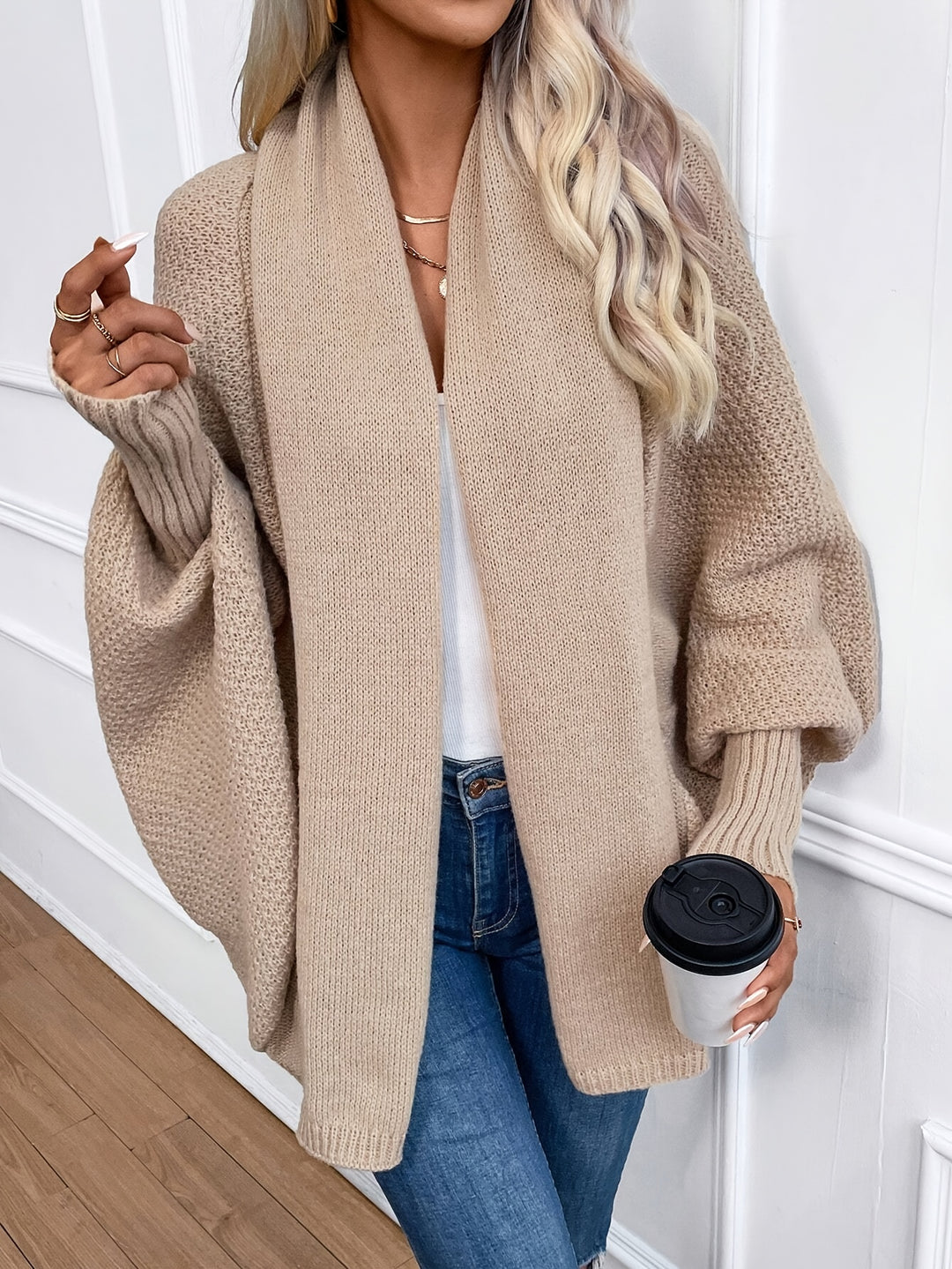 Nora | Relaxed Batwing Open-Front Cardigan