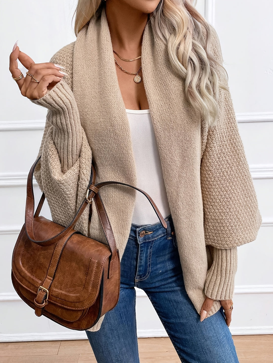 Nora | Relaxed Batwing Open-Front Cardigan