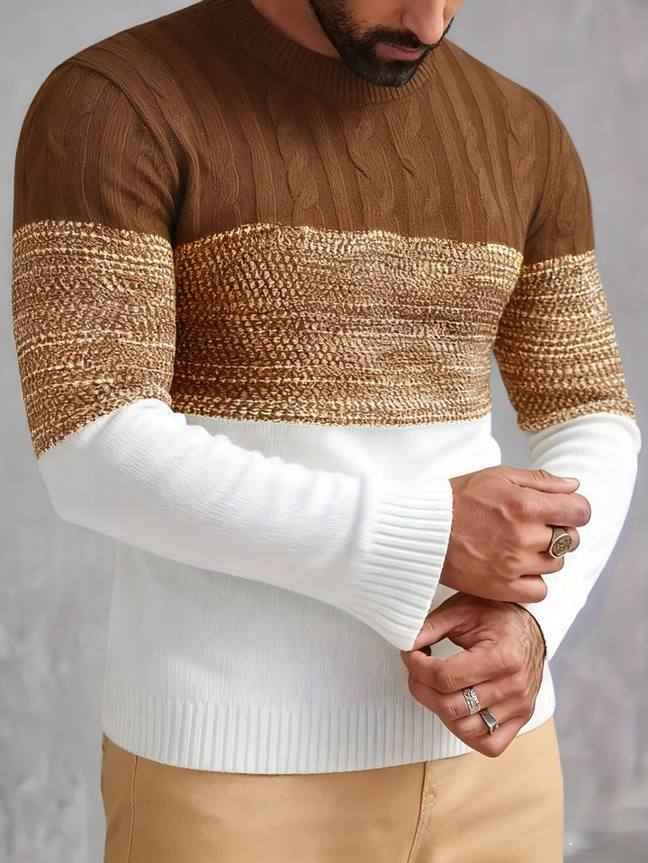Graham | Color-Block Crew Neck Sweater