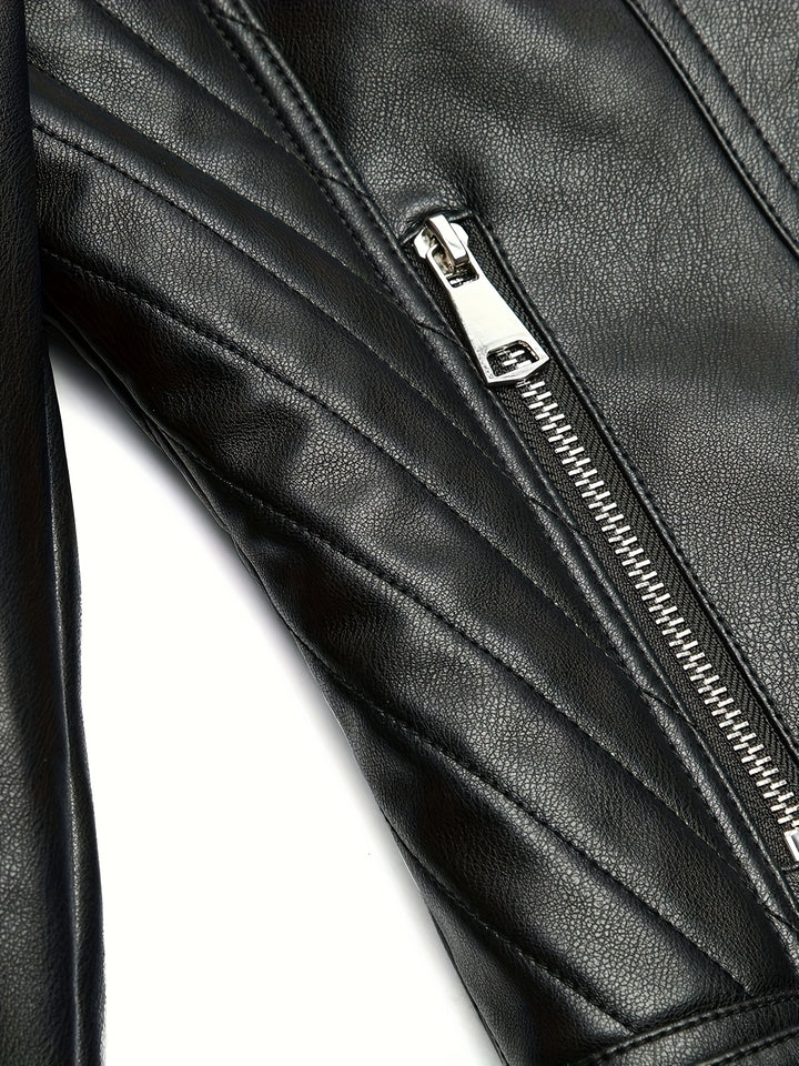 Mabel | Sculpted Zip-Front Moto Jacket