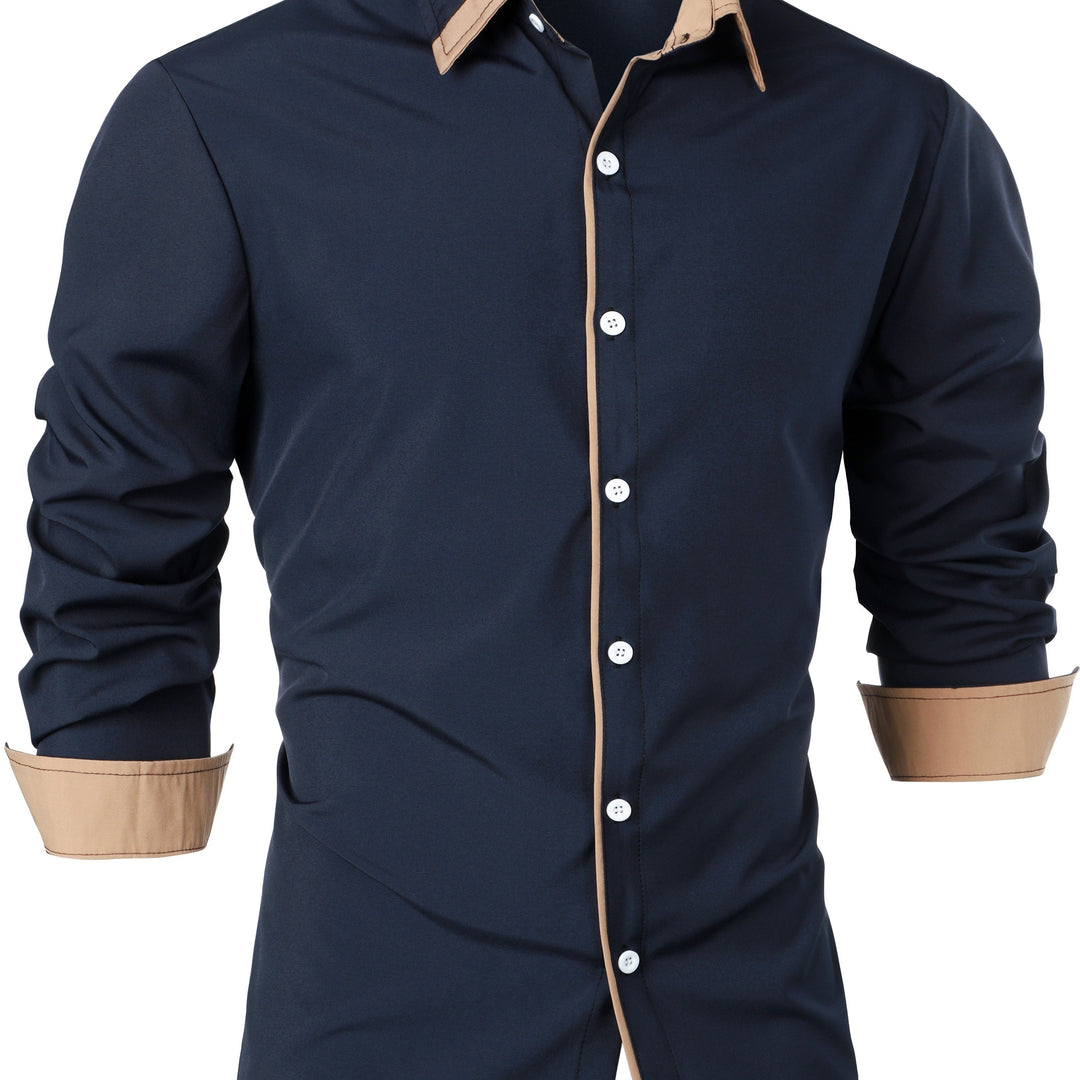 Lucille | Contrast-Trim Long Sleeve Shirt