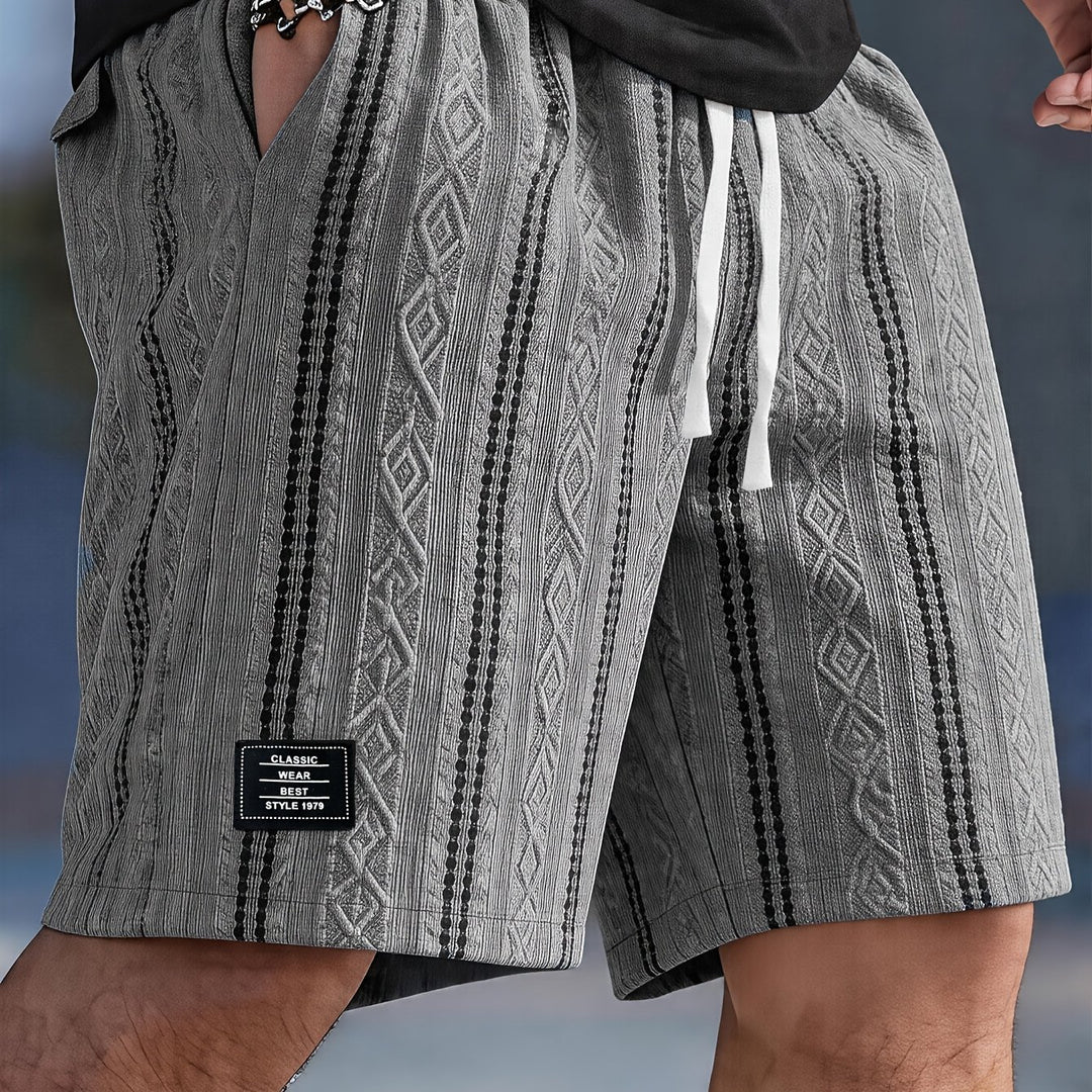 Nolan | Textured Drawstring Shorts