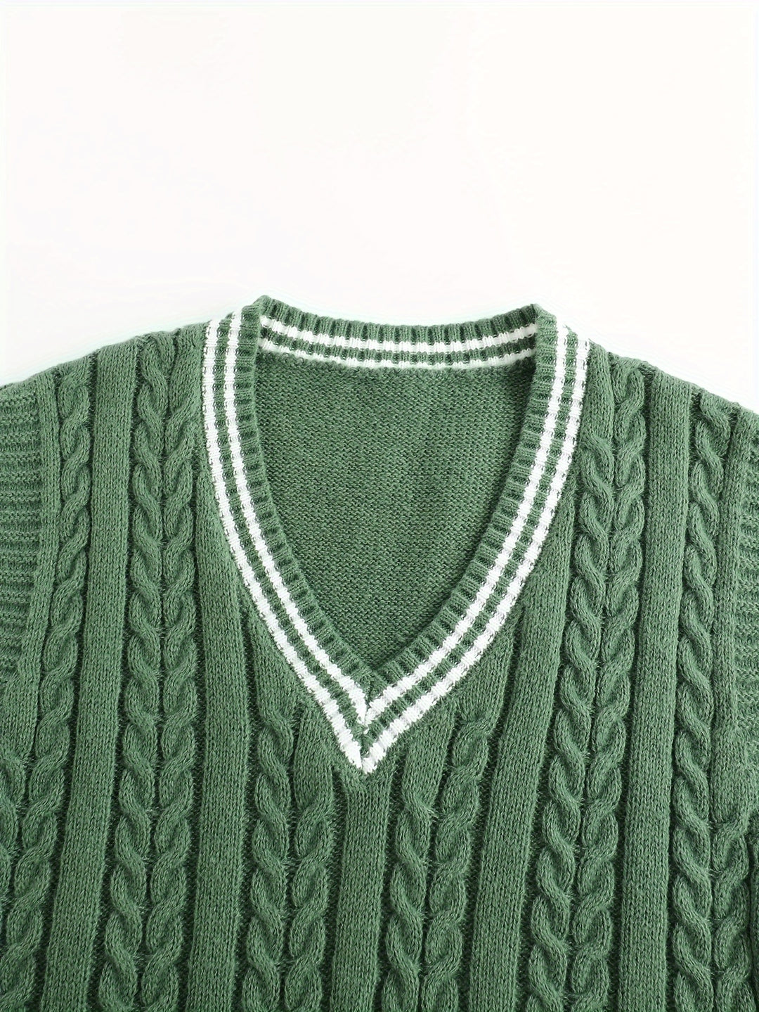 Gideon | Cable-Knit V-Neck Sweater Vest