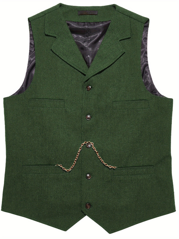 Byron | Refined Herringbone Waistcoat