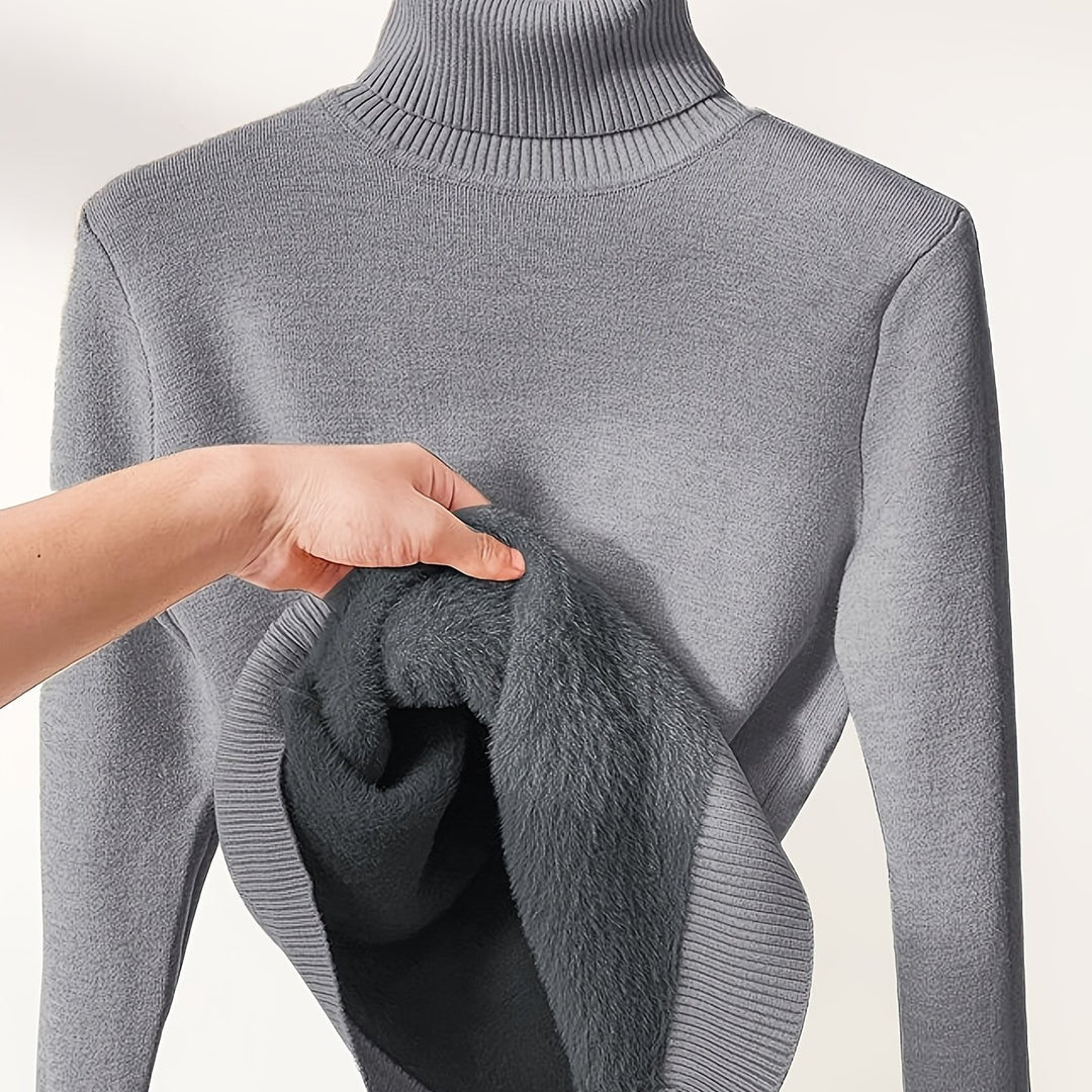 Selena | Cozy Lined High-Neck Sweater