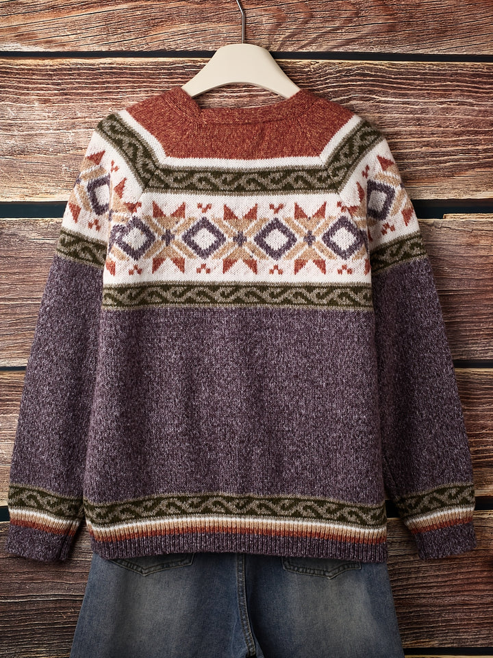 Harlow | Patterned Button-Front Cardigan