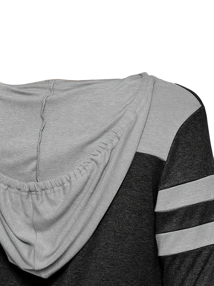 Marlene | Two-Tone Drawstring Hoodie