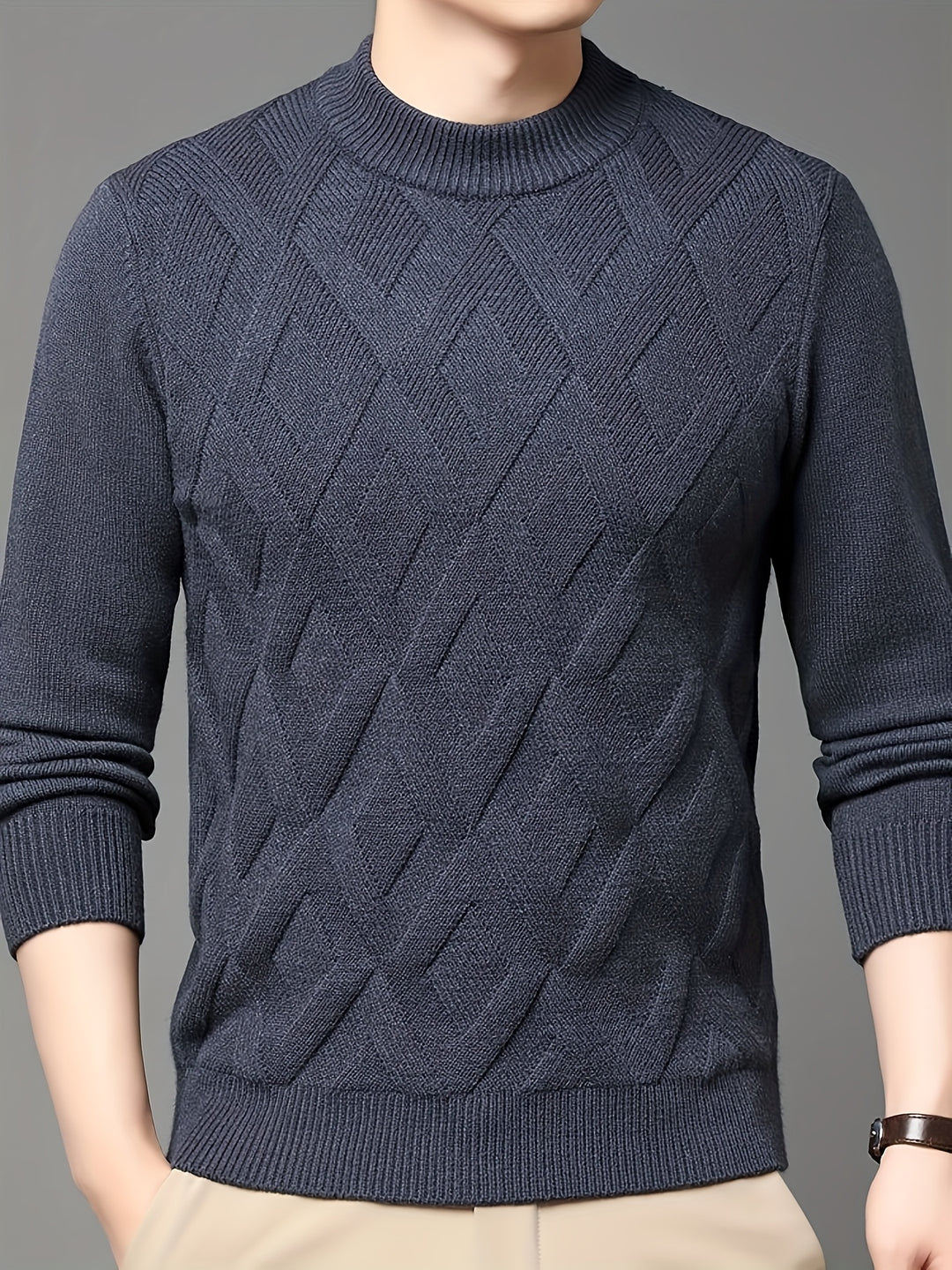 Ellis | Textured Mock-Neck Sweater