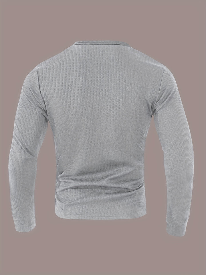 Curtis | Textured Long-Sleeve Henley