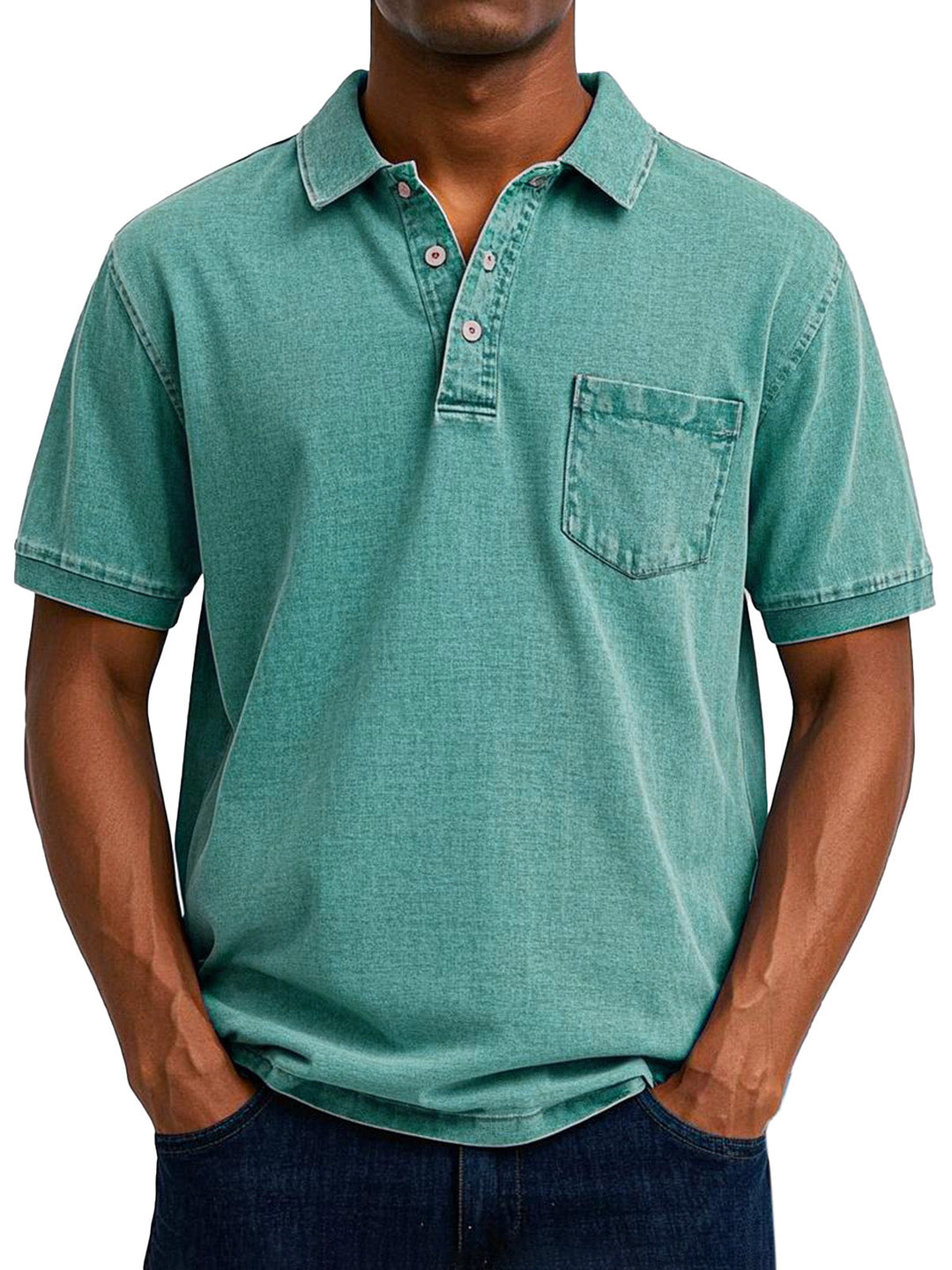 Preston Vintage Casual Polo Shirt Detail