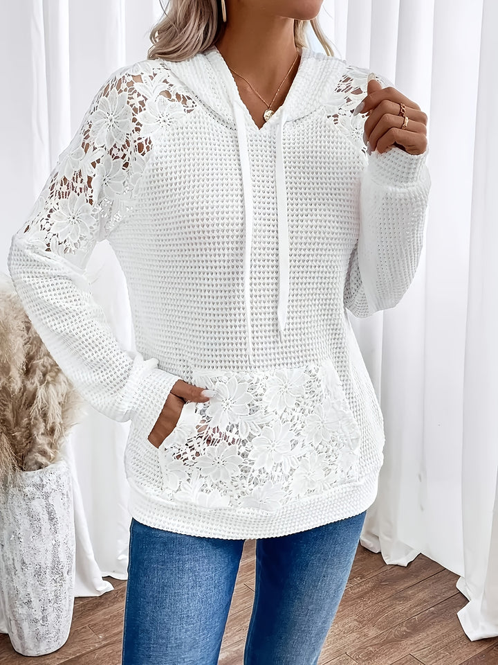 Linnea | Floral-Trimmed Hooded Top