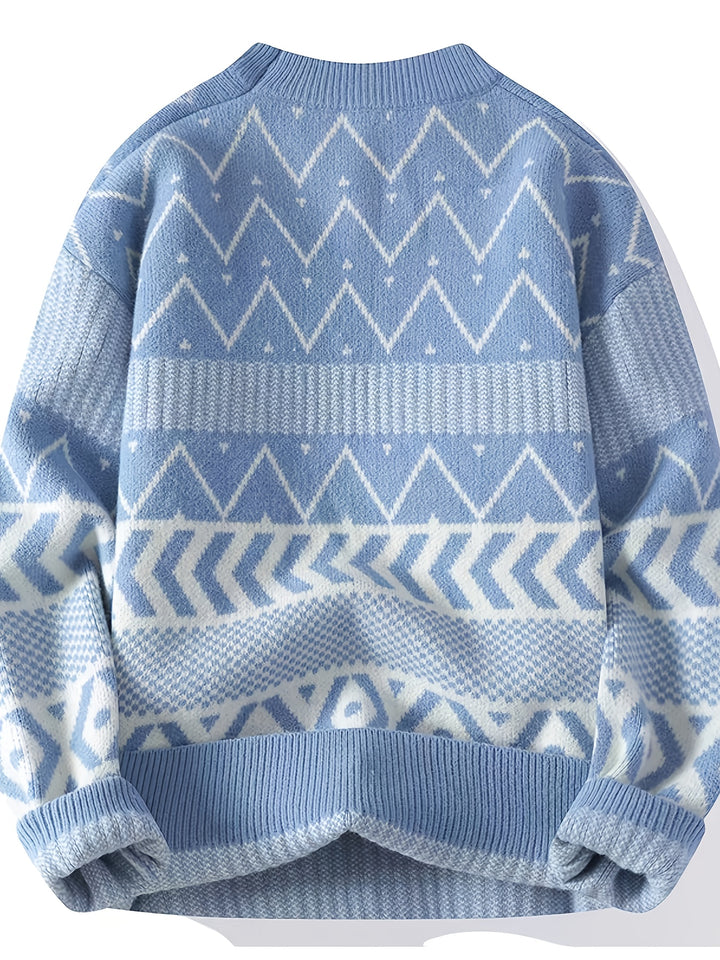 Tristan | Patterned Crew-Neck Sweater