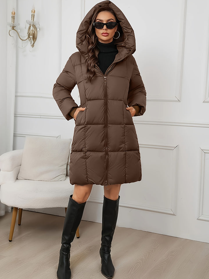 Camilla | Hooded Longline Puffer Coat