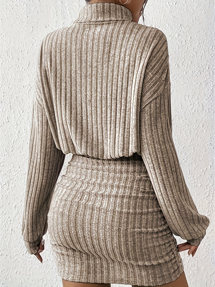 Judith | Ribbed Ruched Dress