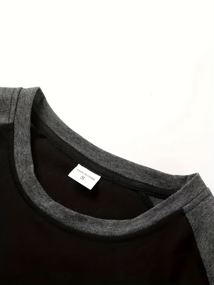 Trevor | Two-Tone Raglan Long-Sleeve Top