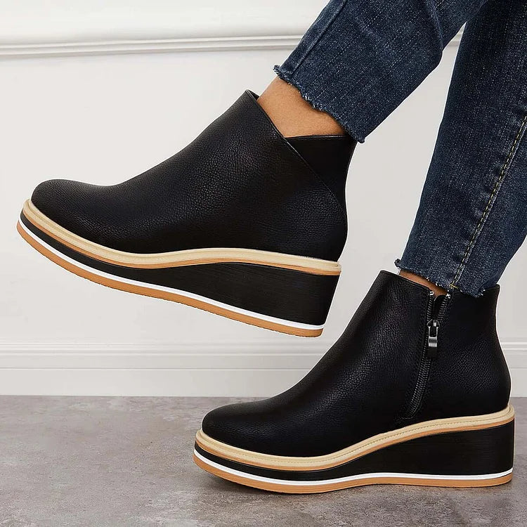 Odessa | Sleek Platform Ankle Boots