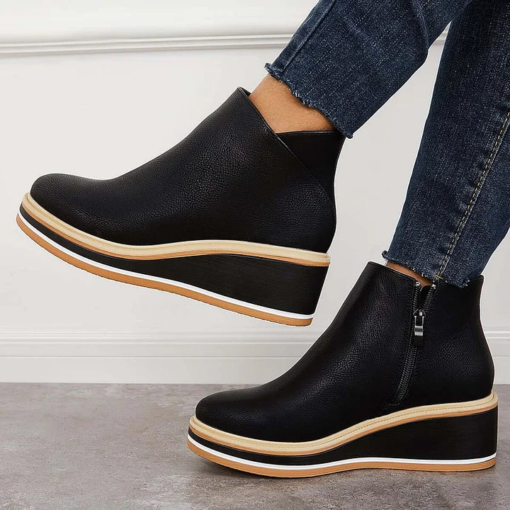 Odessa | Sleek Platform Ankle Boots