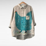 Keisha | Modern Chicken Print Blouse