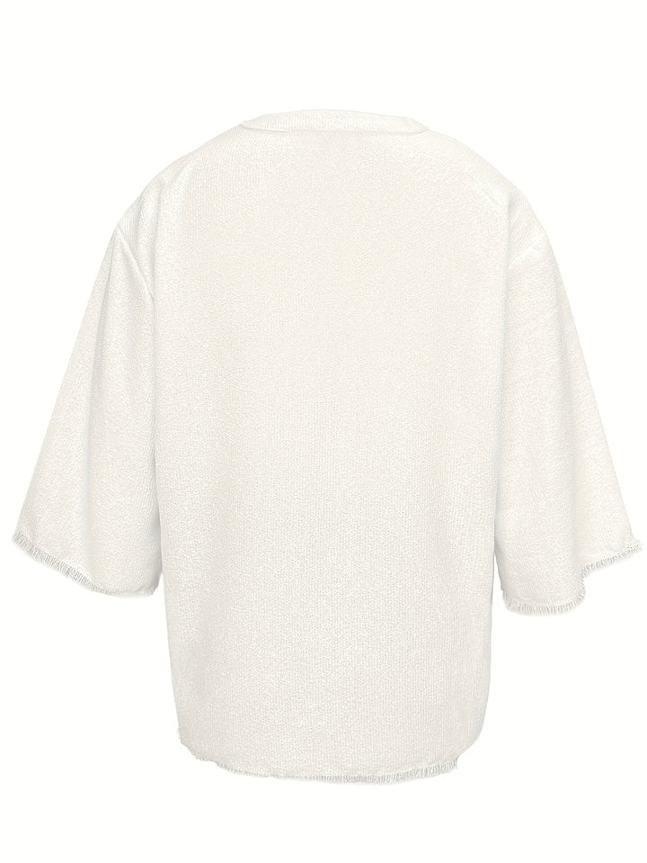 Dorian | Relaxed Lace-Up V-Neck Shirt