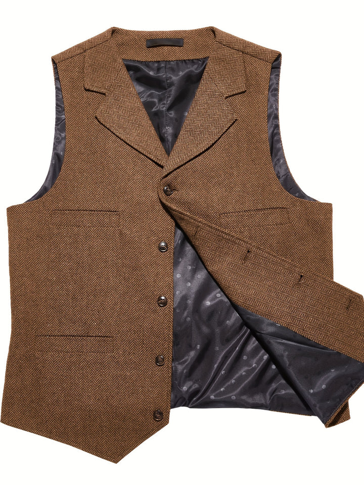 Byron | Refined Herringbone Waistcoat