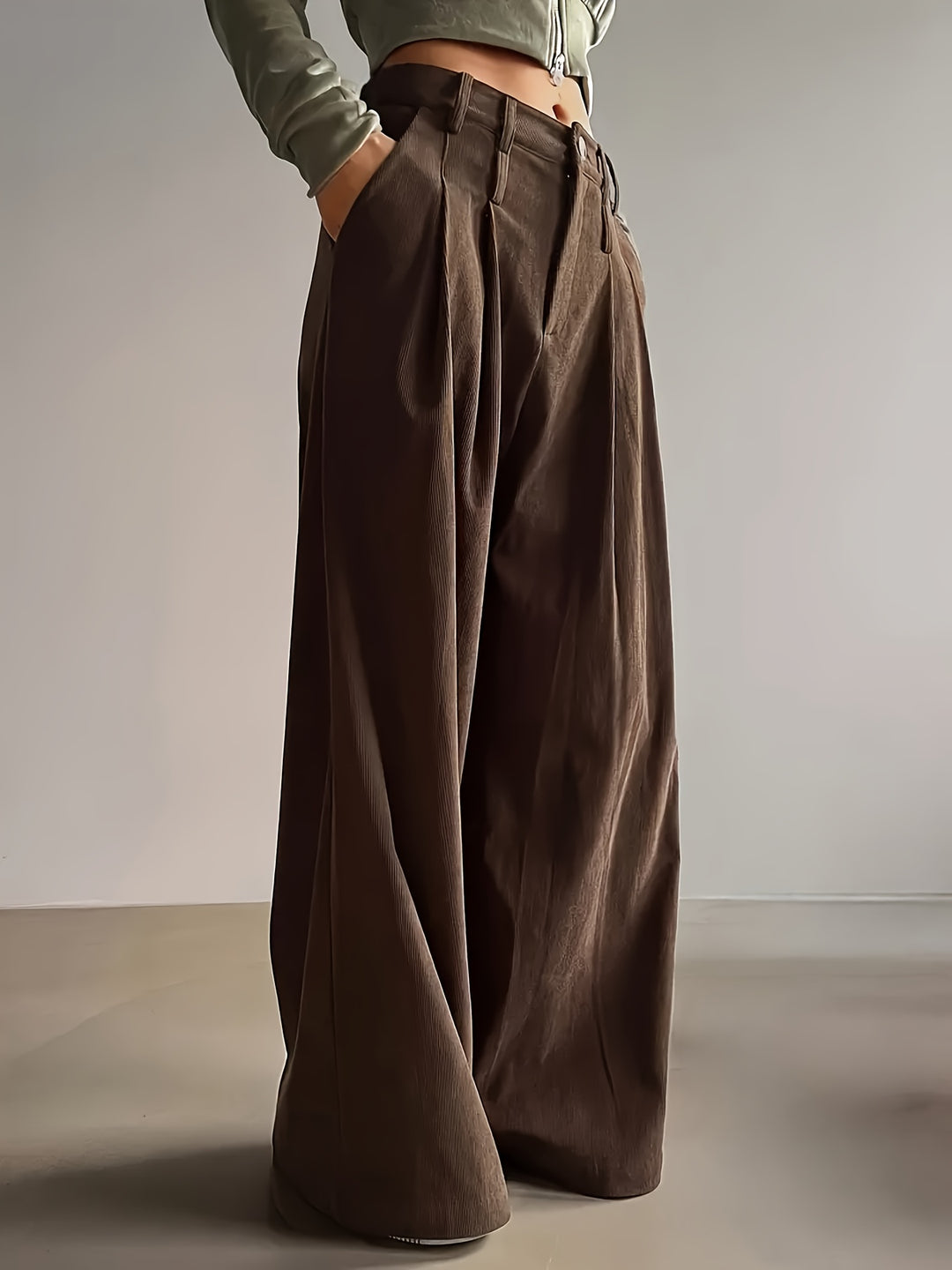 Celine | Pleated Wide-Leg Trousers