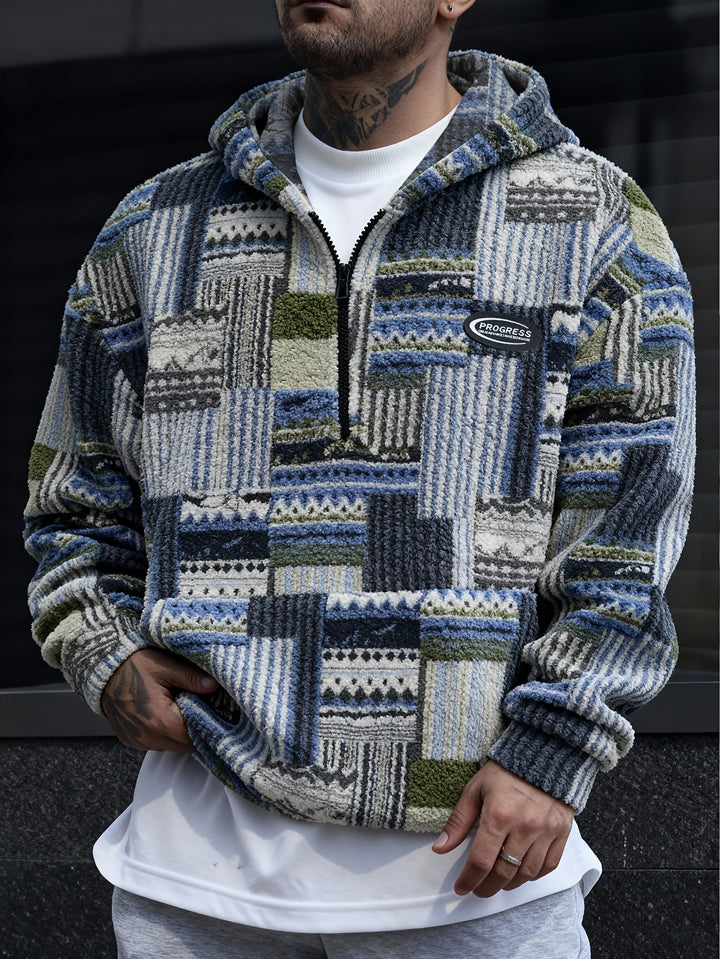 Malcolm | Patterned Quarter-Zip Pullover