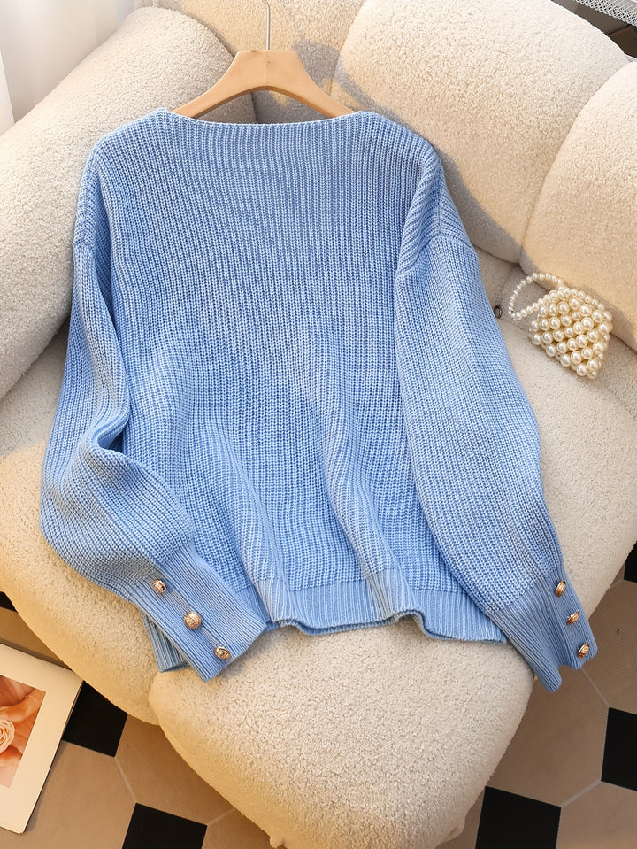Verity | Ribbed V-Neck Sweater