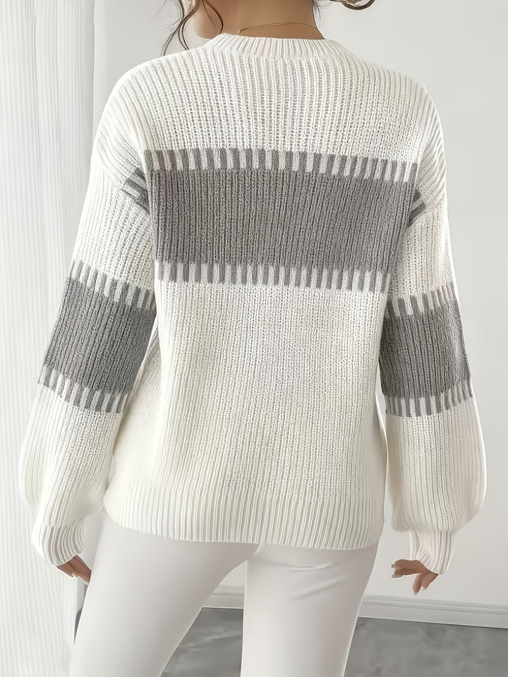 Adelaide | Colour-Block Striped Sweater