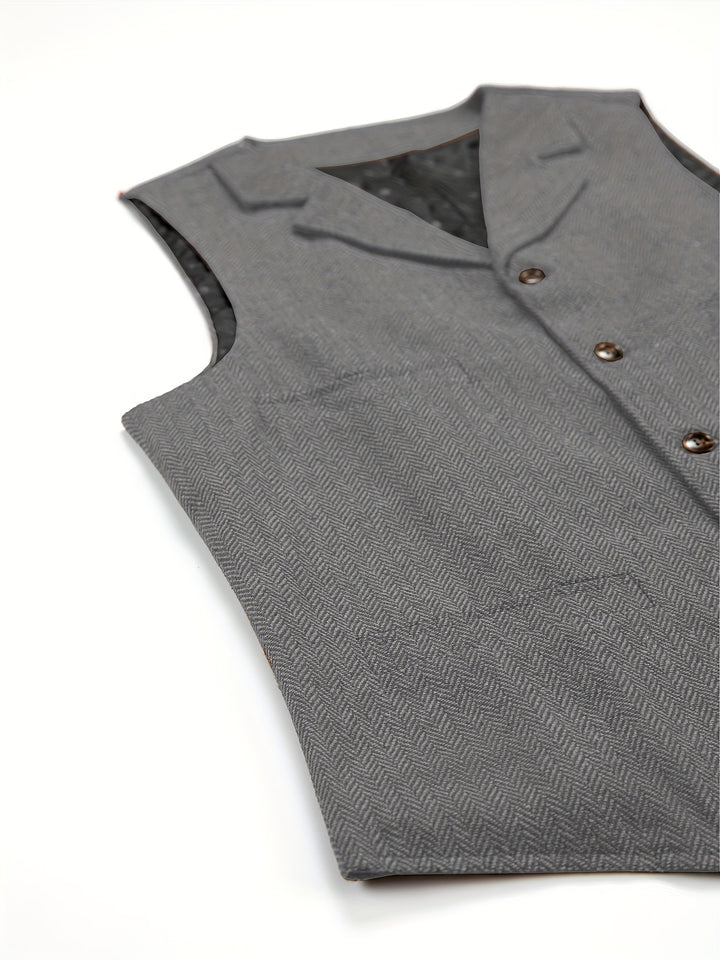 Colton | Heritage Herringbone Vest